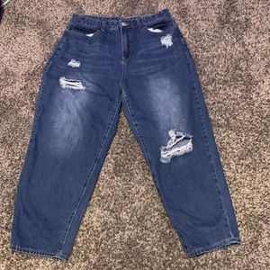 YMI women’s high rise balloon leg fit jeans